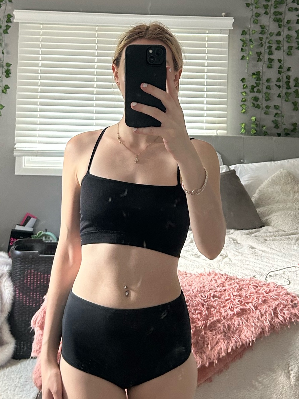 Old Navy Black High-Rise Swim Bottom